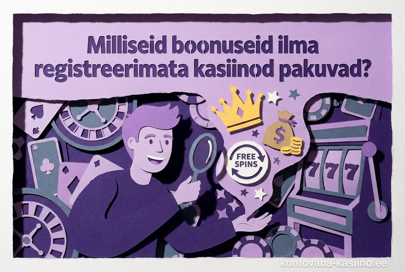 Milliseid boonuseid ilma registreerimata kasiinod pakuvad?